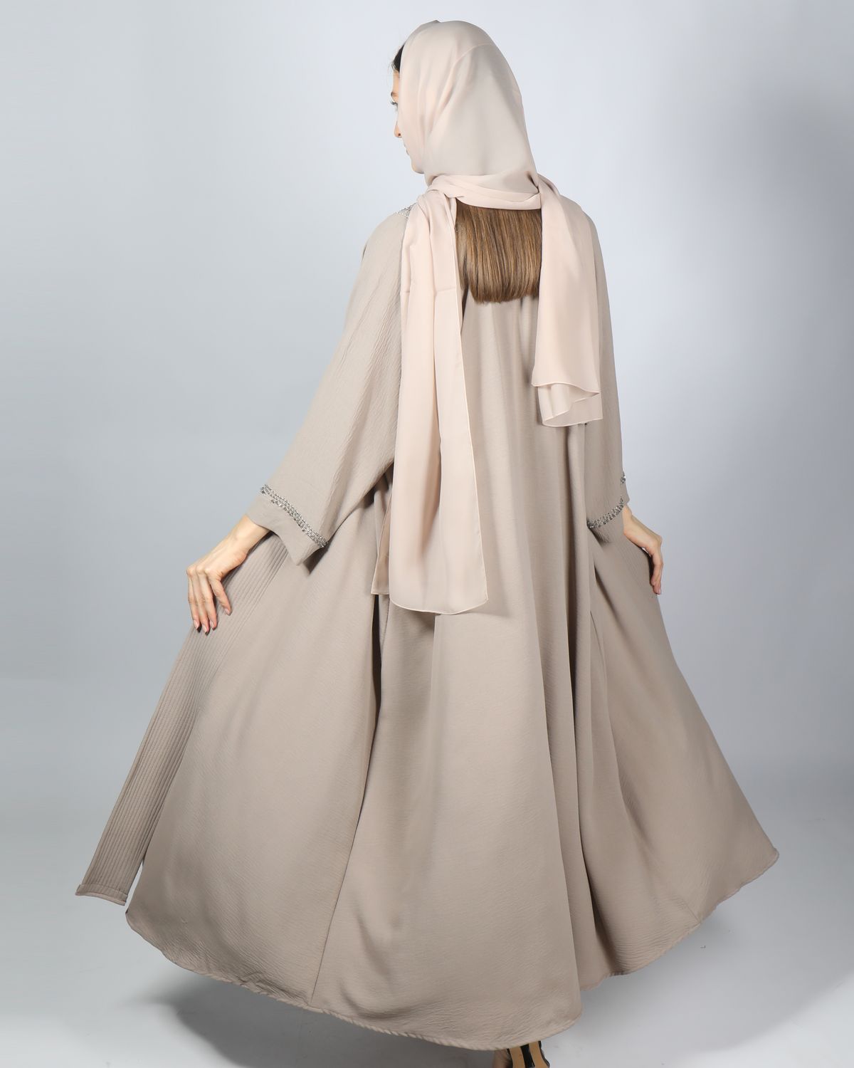 Everyday Crepe Abaya in warm sand